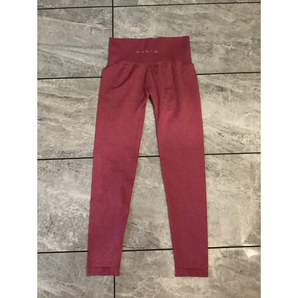 NVGTN Seamless Workout Leggings Pink High Waisted Activewear Size S